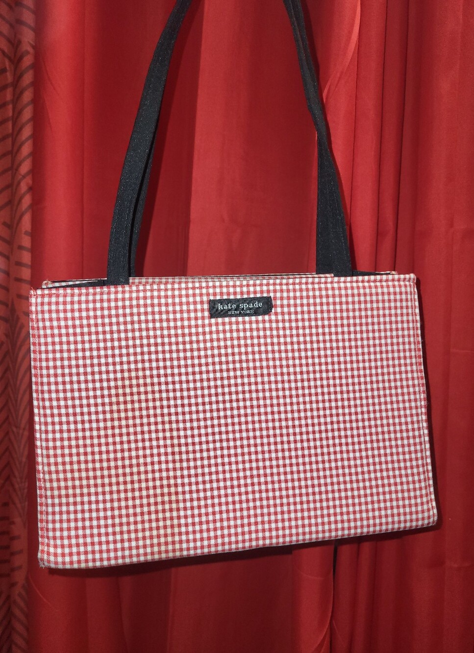 Kate Spade Red Gingham Tote Bag